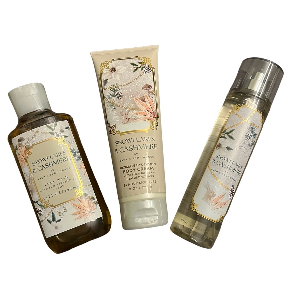 Snowflakes and Cashmere Bath and Body Works Set